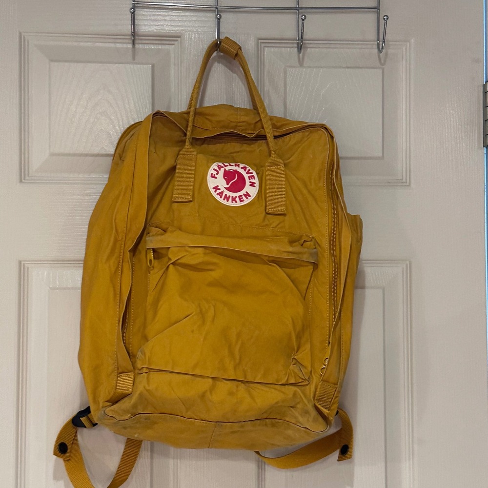 Fjallraven Kanken Backpack Ochre Yellow Classic Vinylon F Bag